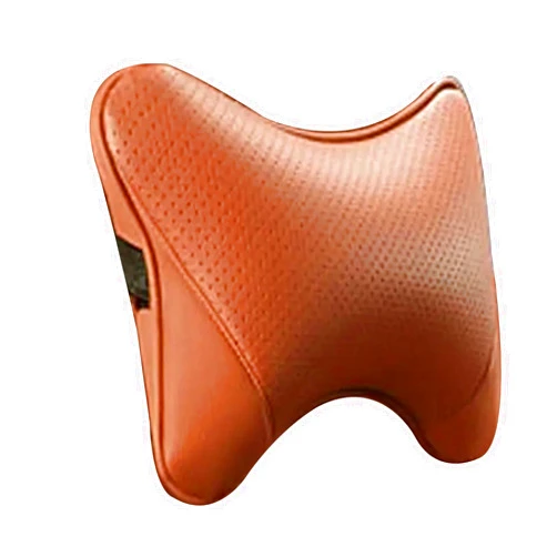 BCJDIEIV Car seat Accessories Four Seasons Universal Car Neck Pillow Waist Cushion Wear-Resist Breathable Full Support Car seat Cushion(Orange headrest)