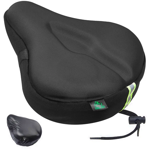 Zacro Bike Seat Cushion - Gel Padded Bike Seat Cover for Men Women Comfort, Extra Soft Exercise Bicycle Seat Compatible with Peloton, Outdoor & Indoor