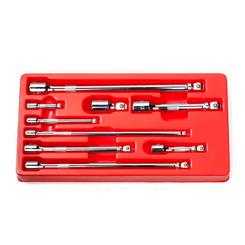 NEIKO 00249A Wobble Extension Bar Set | 9 Piece | 1/4”, 3/8”, 1/2” Drives | Cr-V Steel