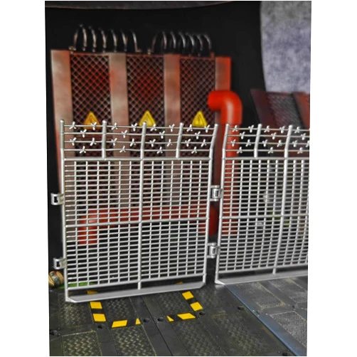Nyyuqi 1/18 Scale Prison Security Link Fence Wall for 3.75'' Action Figure Custom （5.11''*5.11''） (4pcs)