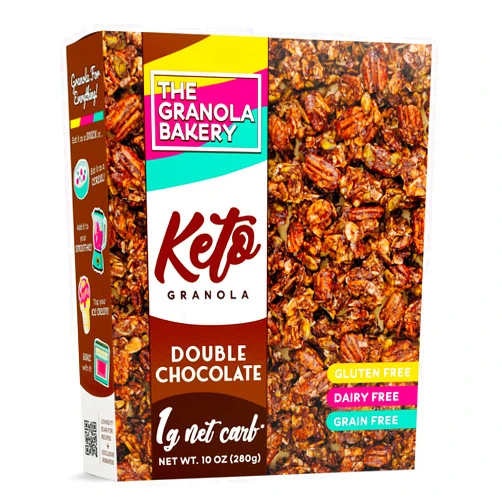 YOLEEZ TGB Chocolate Keto Granola | 1g Net Carb Cereal | Gluten Free Low Carb Nut Snack, 10 Ounces