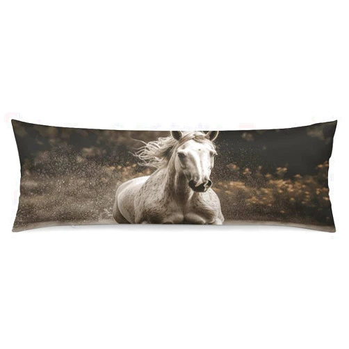 YTLKGFP Running Horse Body Pillow Cover with Hidden Zipper Closure 19