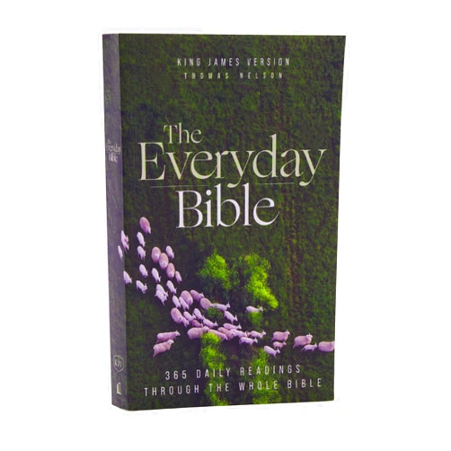 Thomas Nelson KJV, The Everyday Bible, Paperback, Red Letter, Comfort Print: 365 Daily Readings Through the Whole Bible