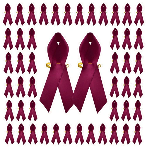 CRAFFANCY Ribbon Awareness Satin Pins Cancer Awareness Ribbon Pin with Safety Pin