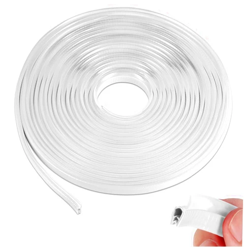 SINGARO 33Ft (10M) Car Door Edge Guard, Rubber soundproof car Door Edge Guard, No Glue Car Door Entry Guard Protective Strip, Applicable to Car, Truck, SUV and ATV, Car Exterior Accessories（White）