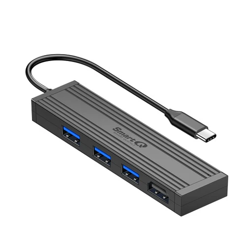SmartQ 4-in-1 USB-C Hub with 4K HDMI Port, 3 USB 3.0 Ports, High-Speed Data Transfer and HD Video Output for MacBook, Chromebook, Dell XPS, and More