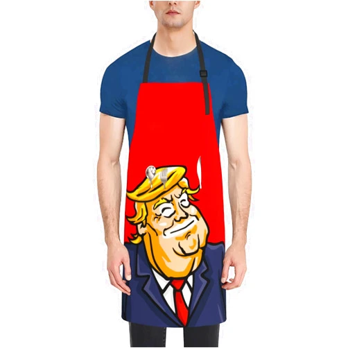 MULIHU Donald Trump's Facial Expressions Apron Adjustable Waterproof With Pockets Bib Kitchen Cooking Aprons Chef Aprons For Men Women
