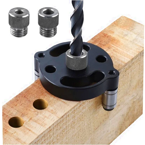 Yakamoz Self Centering Doweling Jig, Self Center Dowel Jig Handheld Drill Guide for Straight Holes Wood Panel Hole Puncher Locator Woodworking Joints Tool - 6mm 8mm 10mm