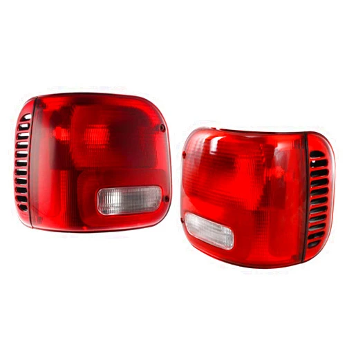 CarLights360 For Dodge Ram 1500/2500/3500 Van 1999 00 01 02 2003 Tail Light Assembly Pair Driver and Passenger Side Replacement For CH2800142, CH2801142 | 55055075, 55055074