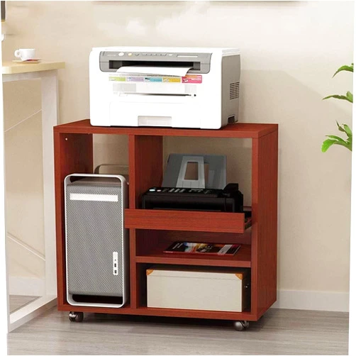 QRTERTY Printer Stand, Household Removable Storage Rack, File and Book Storage Rack, Office Side Cabinet Storage Rack