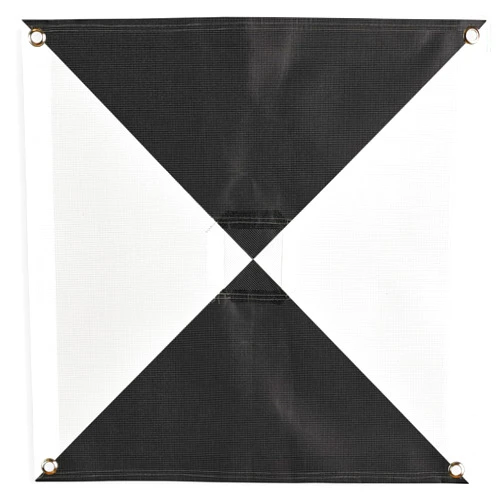 Sky High Bull's-Eye (24”x24”) Drone Ground Control Point (GCP) - UAV Aerial Target for Mapping & Surveying (6 Pack) | Iron Cross Center Passthrough (Black/White Markers)