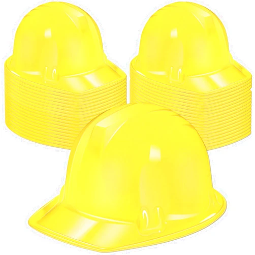 Haysandy 60 Pcs Construction Hats Toy Plastic Construction Hat Bulk Construction Party Hat for Birthday Party Favors(Yellow)