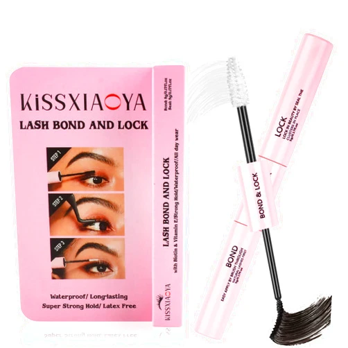 KISSXIAOYA Lash Bond and Seal, Cluster Eyelash Glue for Individual Cluster DIY Eyelash Extensions, Super Strong Hold Cluster Lash Adhesive, Waterproof, Mascara Wand Glue (lash Bond and Seal)