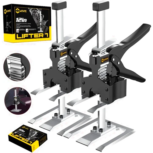 Mtnte Labor Saving Arm Jack Handle 12 in Furniture Jack Drywall Lift for Wall Tile Locator, Multi Function Height Adjustment, Door Panel, Lever Arm Tool Board Weight 330lb, Lift Range 6.7In