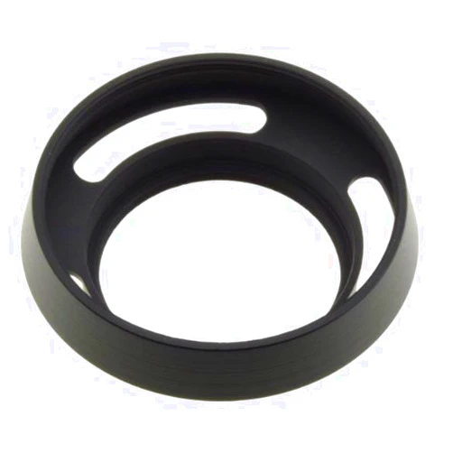A&R Collectibles 48mm Black Metal Tilted Vented Lens Hood Shade Compatible with QL17 GIII R35 F2 F2.8 R50 R28 E48 with A&R Cleaning Cloth