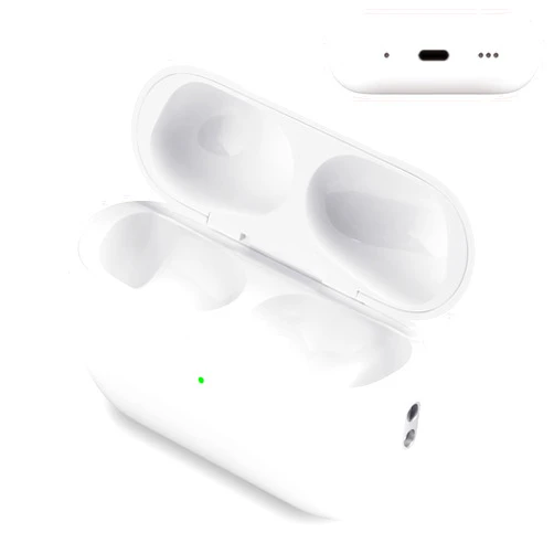 JUNHETEK Replacement for Air pod Pro 2 Gen Charging Case, Compatible with Air pods Pro 1st 2nd Charger Cases Support to Bluetooth Wireless Sync Pairing, White No Earbuds Lighting - White