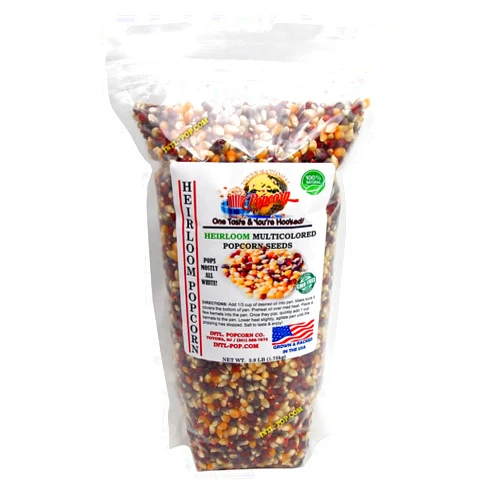 INTERNATIONAL POPCORN 3.9 LB Heirloom Multi-colored Popcorn Kernels • Non-GMO • USA Grown • Low Calorie High Fiber Snack • Perfect Movie Night • All Natural, Vegan, Gluten Free • INTL POP