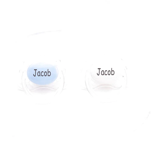 Precious Gift Company Personalized Pacifier with Name, 2 Pack Blue (0-6 Months)