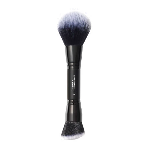 e.l.f. Dual-Ended Cream + Powder Brush, Two-in-One Makeup Brush For Creating A Gorgeous, Airbrushed-looking Complexion, Vegan & Cruelty-free