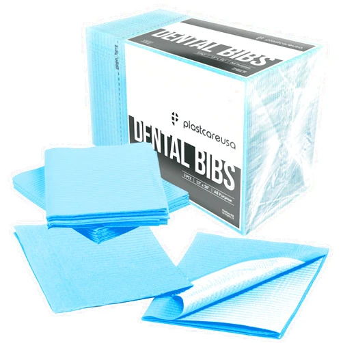 PlastCare USA Disposable Dental Bibs 13