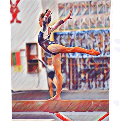 JX Lecal 5D DIY Diamond Painting - Resin Cross Stitch Kit - Crystals Embroidery - Home Decor Craft (Gymnastics Athlete)