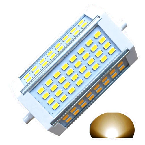 QLEE R7S LED J118 118mm Dimmable Bulb 30W Warm Light 3000k AC120V 3000LM Double Ended J LED Floodlight for R7S 200W 300w 400w Halogen Replacement (3000k Warm Light)