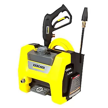 Karcher K1800PS Cube 1800 PSI 1.2 GPM Electric Power Pressure Washer with Turbo, 15°, & Soap Nozzles