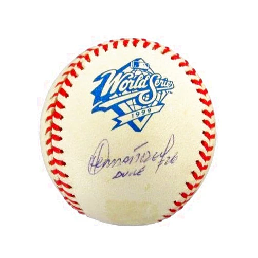 Topps Orlando Hernandez Signed/Inscribed 1999 World Series Baseball Yankees JSA 188478 - Autographed Baseballs
