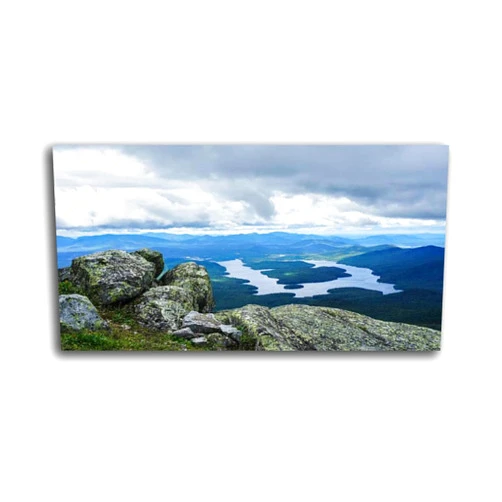 TWSLFFAXDUS Wall Art for Living Room View of Lake Placid From Whiteface Mountain Adirondacks Print On Canvas Wall Decor Painting Posters Office Modern Home Decoration 20x40 inches Ready to Hang