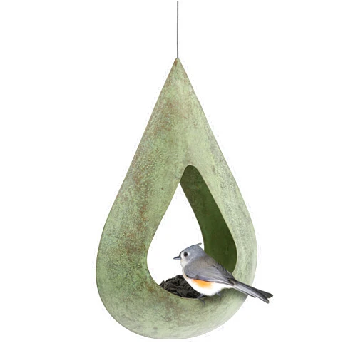 Good Directions Blue Verde Copper Raindrop Bird Feeder