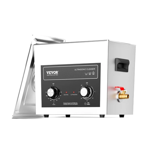 VEVOR 10L Sonic Cleaner with Heater Timer & Basket, Professional Digital Sonic Cavitation Machine, 240W Cleaning Machine for Lab Tools, Metal Parts, Carburetor, Brass, Auto Parts, Engine Parts
