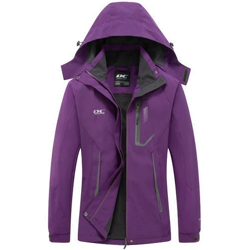 Diamond Candy Women's Waterproof Rain Jacket with Hood Lightweight Outdoors Raincoat
