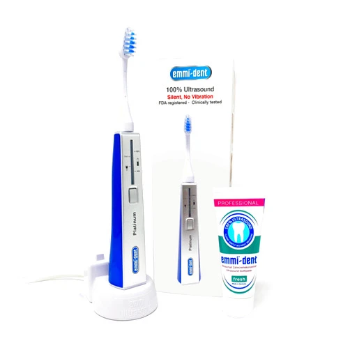Emmi-dent Oral Waver Electric Toothbrush with 100% Ultrasound Technology. Ideal for Sensitive Teeth, Plaque Removal and More! (Special Needs Model: Silent and Without Vibrations) Silent Oral Waver with 100% Ultrasound