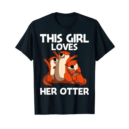 Best Giant Otter Aquatic Mammal Zookeeper Clothes Funny Otter Gift For Girls Kids Sea Otter Animal Pet Costume T-Shirt