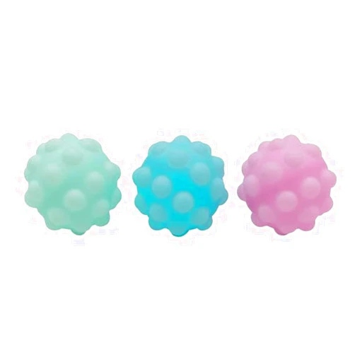 GEDDES Raymond Geddes Glow in The Dark Pop Ball (Pack of 12) - Colorful Squeeze Balls for Kids – Lamp/Sun Rechargeable Glowing Pop It Balls