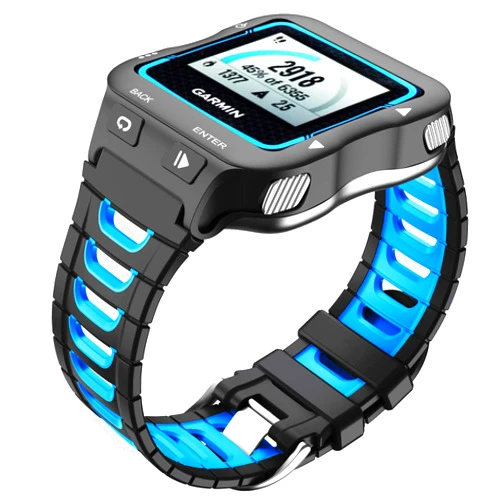 NotoCity Compatible with Garmin Forerunner 920XT Band Soft Silicone Strap for 920XT Replacement Watch Band for Men Women Black-Blue