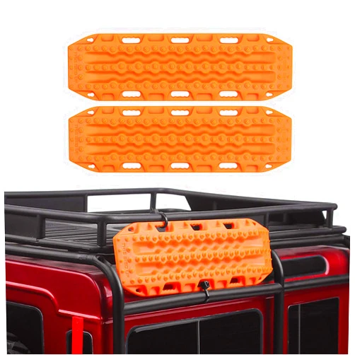 INJORA 2PCS Plastic Sand Ladder Recovery Board for 1:10 RC Crawler TRX-4 Axial SCX10 Tamiya CC01 MST CFX (Orange)