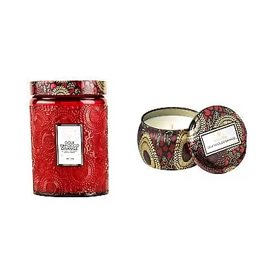 Voluspa Starter Pack - Goji Tarocco Orange Large Jar and Mini Tin Candle