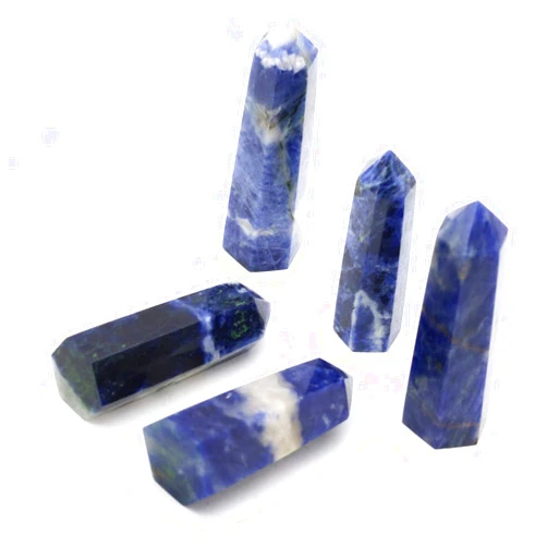 JITEM 5pcs Natural Fangner Stone Hexagonal Prism Bare Agate Gem Home Aquarium Ornamental Decoration,Fangner Stone,18-25 Mm JITZEGMD