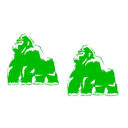 Home Grown Claremore 2 Pack - Gorilla - One Bad Ass Silver Back - Mad Gorilla - King Vinyl Decal 5.5 Inches Wide by 5.2 Inches Height HOM0173A.061 Green