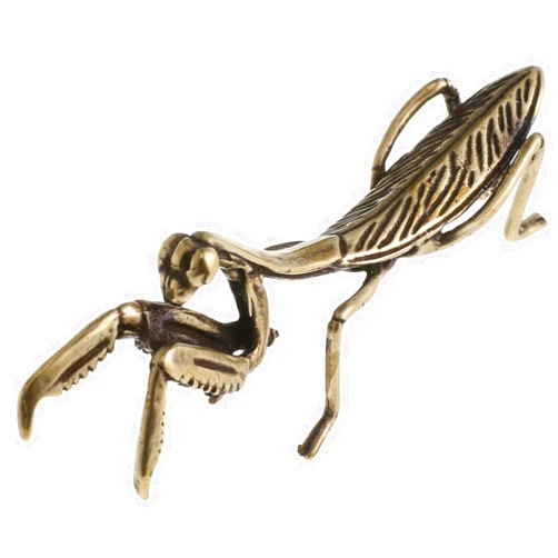 TOYANDONA 1pcs Brass Animals: Brass Mantis Statue Decor Retro Copper Mantis Insect Figurine for Home and Office Decor
