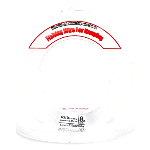 Acejoz Clear Fishing Wire, Acejoz 656FT Fishing Line Clear Invisible Hanging Wire Strong Nylon String Supports 40 Pounds for Balloon Garland Hanging Decorations