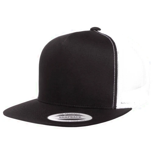 The Hat Pros Yupoong 5-Panel YP Classic Trucker Cap | High Profile Flat Visor Snapback | OSFM | Bulk Packs Available