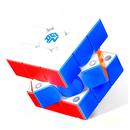 GAN356 M E, 3x3 Magnetic Speed Cube Stickerless, 48 Magnets GES Pro+ Customized 12 Tension Setting Puzzle Toys for Children Kids Adult, Gan 356M Upgraded Version