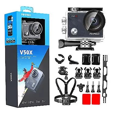 AKASO V50X Action Camera with Bike Kit