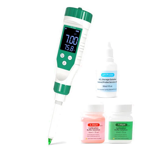 Yewhick Digital pH Meter for Food, Food pH Tester with High Accuracy pH Probe for Sourdough and Bread, Food pH Meter for Canning, Meat, Cheese, Solid Samples and Water, 0.01 Resolution