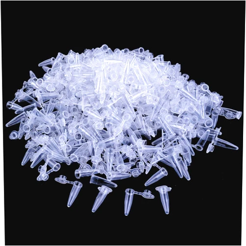 BronaGrand 1000 Pieces 0.2 ml Disposable Micro Centrifuge Tubes with Attached Lid Clear White PCR Tubes