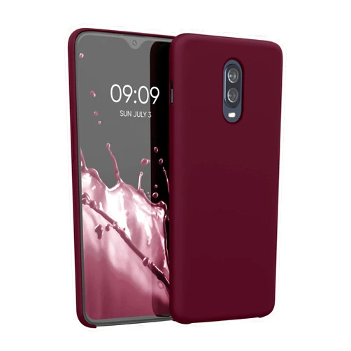 kwmobile Case Compatible with OnePlus 6T Case - TPU Silicone Phone Cover with Soft Finish - Tawny Red