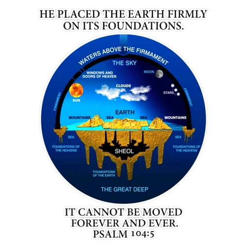 KWH Designs Psalm 104:5 Flat Earth Anceint Hebrew Cosmology Bumper Sticker Vinyl Decal 5