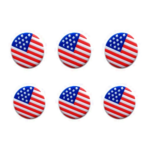 Amosfun 6PCS American Flag Tennis Dampener Silicone Tennis Dampeners Racket Vibration Dampeners Tennis Racket Strings Dampers for Tennis Players